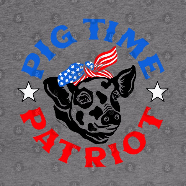 Funny 4th of July Animal Pig Time Patriot by DoubleBrush